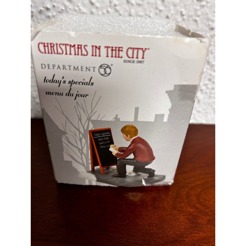 Department 56 Christmas In The City Today's Specials Menu Du Jour Figurine